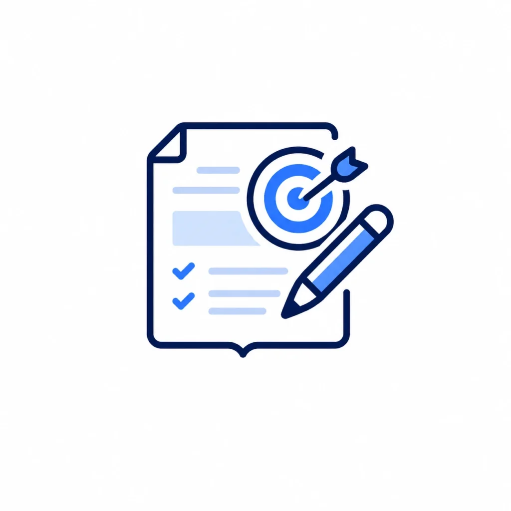 Content strategy and planning icon for structured content creation