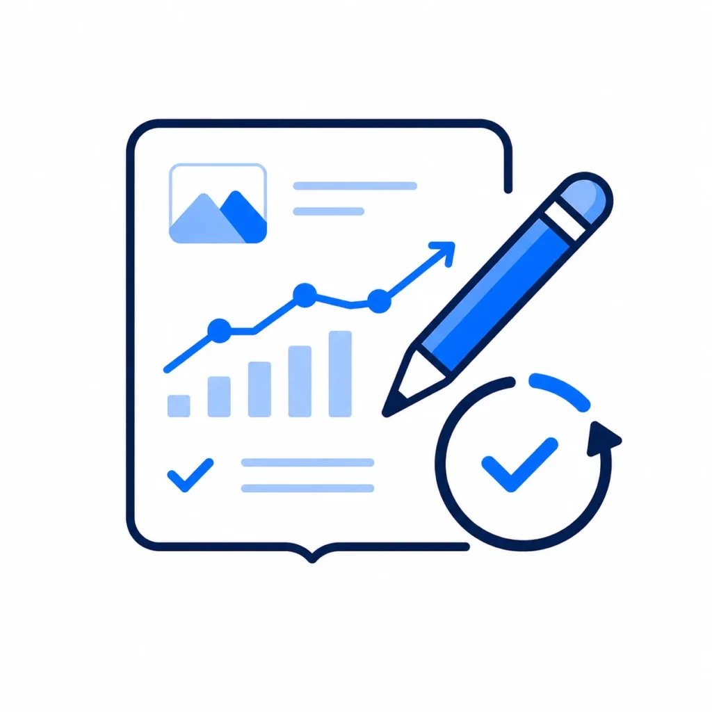 SEO optimization icon for improving content visibility and user experience
